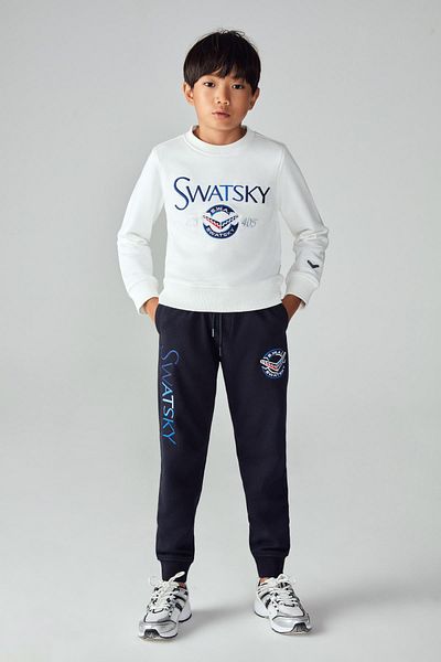 SWATSKY Bg Store Hanorac alb pentru băiat 23pfwsw1560