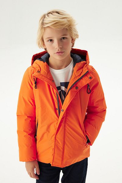 Bikkembergs Bg Store Boy's Orange Coat 23Fw0Bk1931