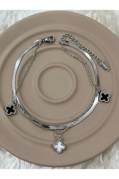 YASİN TOPÇU Steel Silver Anklet