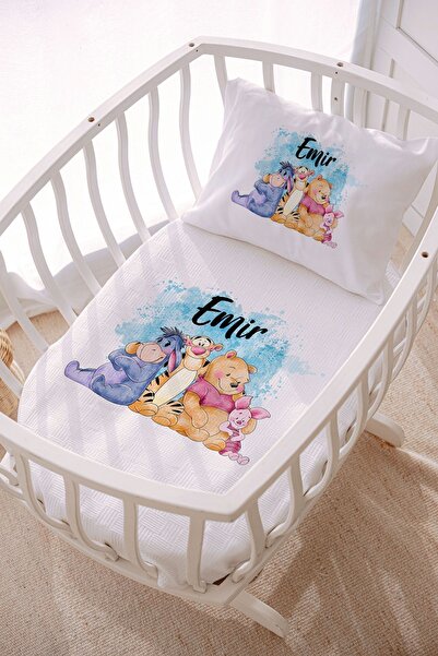 Lilabio İsme Özel 70x120 Park Yatak Ve Anne Yanı Pike Seti Winnie