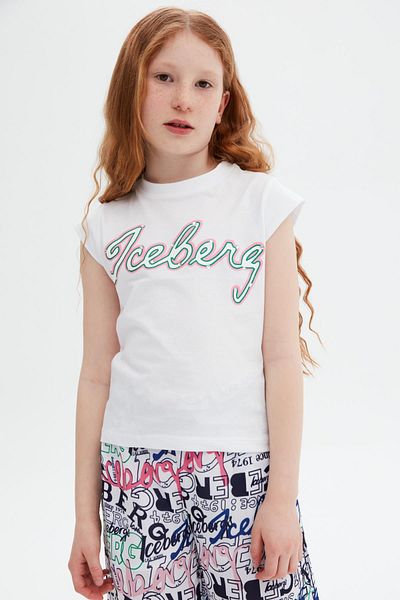 Iceberg Bg Store Γυναικεία Παιδική Λευκή Μπλούζα 23ssıts3153