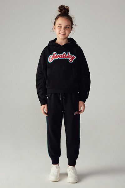 SWATSKY BG Store Черен суичър за момиче 23FW0SW1556