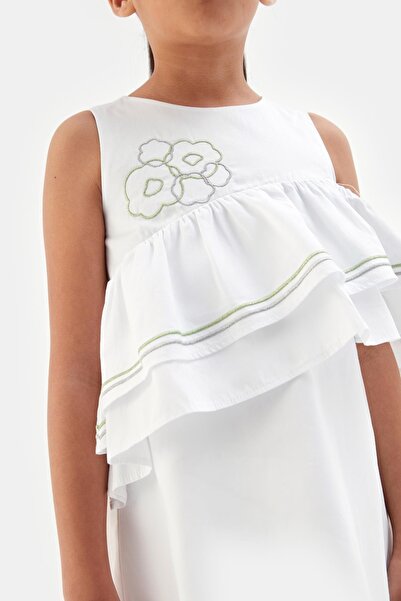 Tyess Bg Store Kız Çocuk Beyaz Elbise 23ss1tj4919