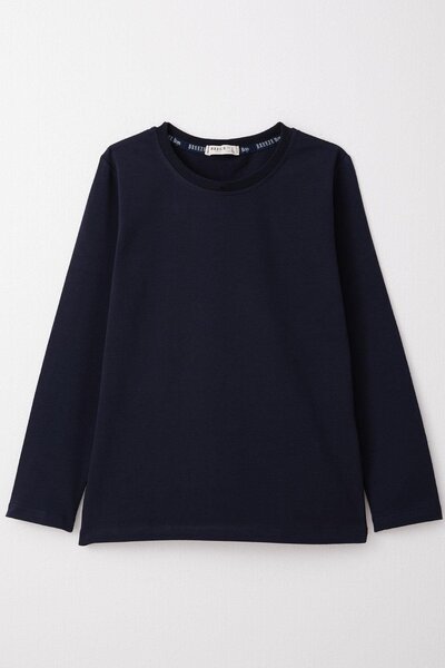 Breeze Μακρυμάνικο μπλουζάκι αγοριού Navy Blue - 5-14 ετών