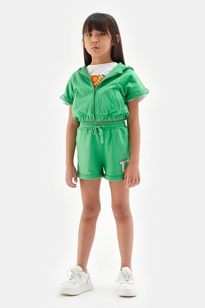 Tyess Bg Store Grüne Shorts für Mädchen 23ss0tj4109