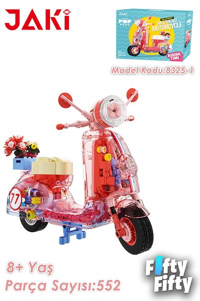 Vagonlife Jaki Maker Pop Super Cool Motorcycle -Jk8325-1 (552 Pieces) Toy Building Set