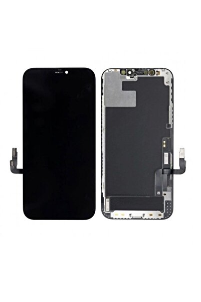 Teknonet شاشة LCD تعمل باللمس متوافقة مع هاتف iPhone 12 مع شريحة - أسود