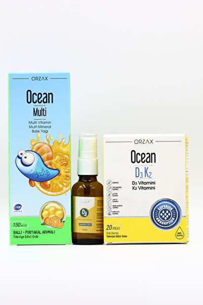 Ocean Multi, Estellife D3, Ocean D3 K2 ile Çocuklar İçin Vitamin ve Kemik Sağ...