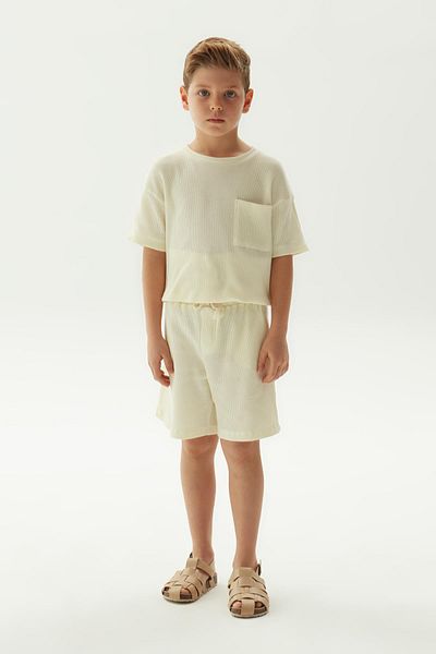 Nebbati Bg Store Boy's Ecru Shorts
