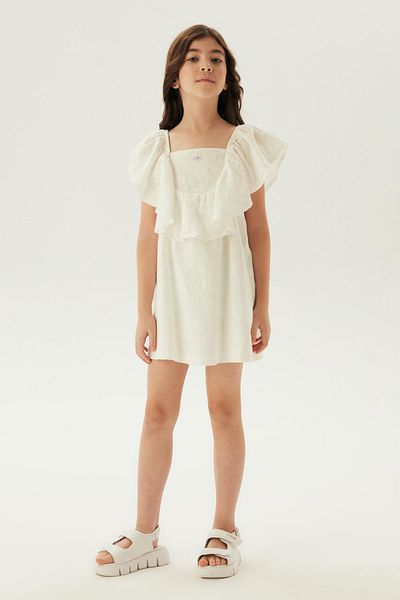 Tyess Bg Store Girls White Dress