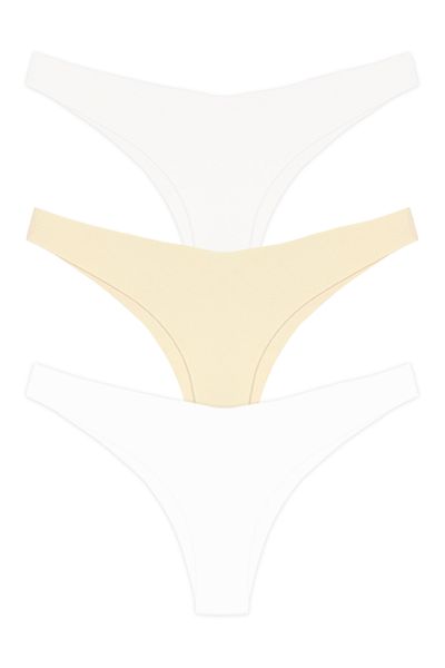 Cottonhill Pachet de 3 chiloți brazilian tăiați cu laser de bază - 2