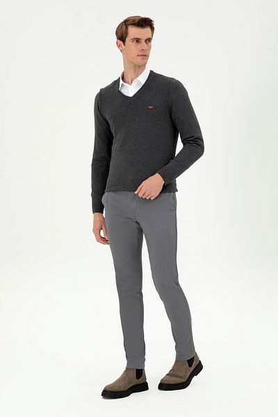 U.S. Polo Assn. Men's Gray Canvas Pants 50297578 -Vr024