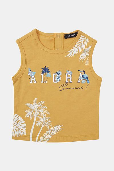GB Baby Bg Store Baby Boy Mustard Undershirt 23ss0bg1523