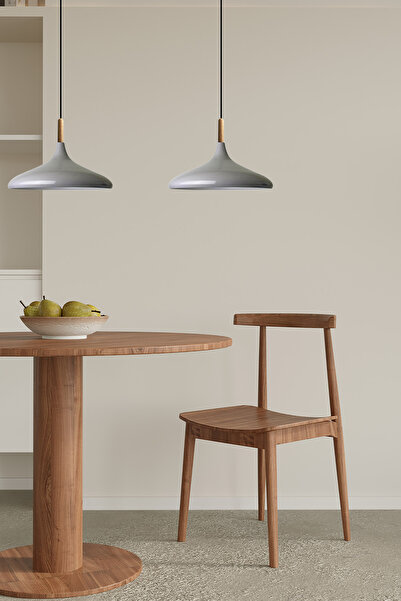 Bamyum İkili Gri Sarkıt Lamba Yemek Masası Oturma Odası Mutfak Salon Otel Café