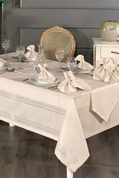 NİVEMESHOME Nivemeshome Beige 160*220 Colber Tablecloth