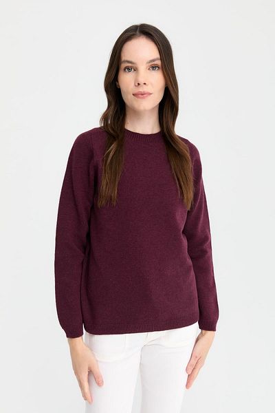 Desen Triko Κλασικό μάλλινο πουλόβερ - Crew Neck, K. Plum, Γυναικείο