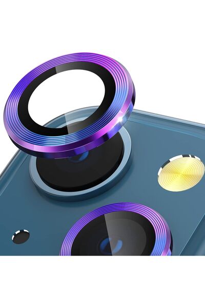 POWELL İphone 13 - 13mini Için Kamera Koruyucu Cam Lens Metal Çerçeveli Hd Gö...
