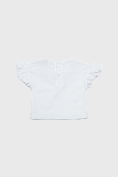 Layette Bg Store Baby Girl White T-Shirt 23Ss0Lt7512