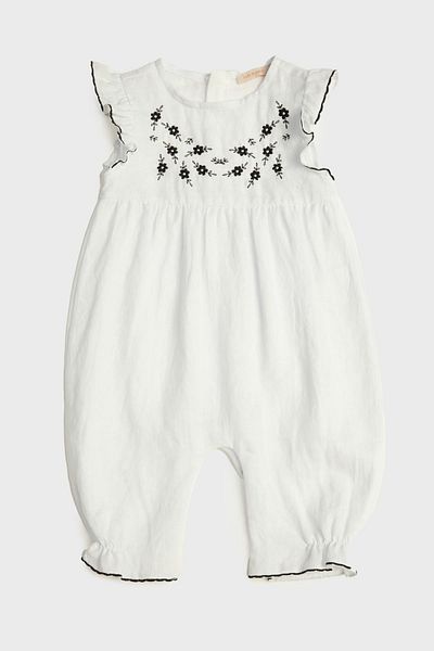 GB Baby Bg Store Baby Girl White Jumpsuit