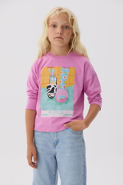 Tyess Tricou roz pentru fete BG Store