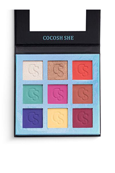 Cocosh She Colorful 9 Renk Göz Farı Paleti, Yüksek Pigmentasyon, Topaklanmaz, Kolay Dağılım