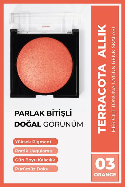 Cocosh She Terracota Blush 10Gr03 - Orange, Easy Dispersion, Non-lumping, Fine-smooth Texture, Vibrant Appearance