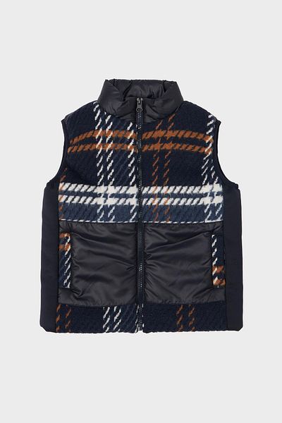 Nebbati Bg Store Boy's Navy Blue Vest 22Fw0Nb3706