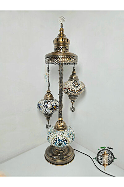 Ambiance 3 Lü Mozaik Camlı El Yapımı Lambader