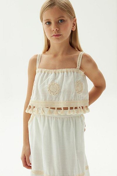 Tyess BG Store Girl's Ecru Blouse