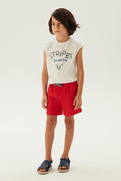 Nebbati BG Store Pantaloni scurți roșii pentru băieți