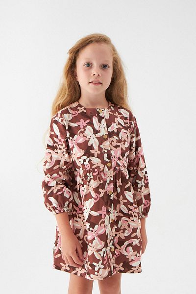 Tyess Bg Store Girl Patterned Dress 22fw1tj4919