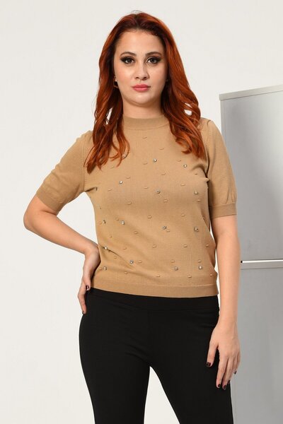Lefon Short Sleeve Stone Knitwear