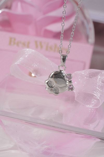 AŞIK ACCESSORIES Pink Stone - silver color