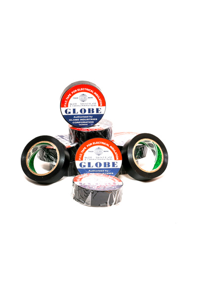 Globe Pvc Elektrik İzolasyon Bant "0.13X19X10Yards" (Siyah)