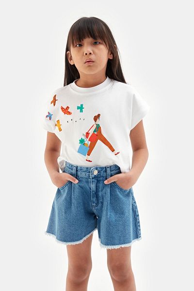 Tyess Bg Store Girls' Denim Shorts 23ss2tj4120