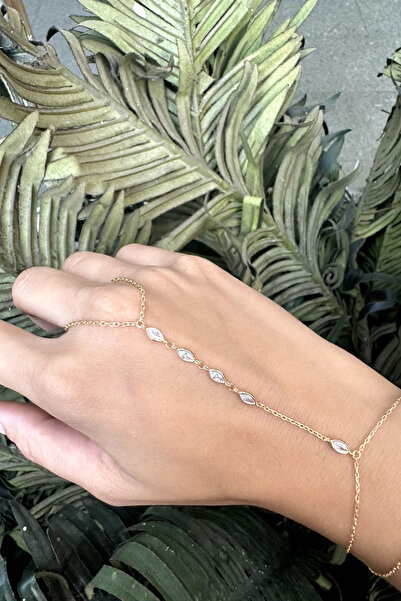 SUNSHINE 925 Ayar Gold Kaplamalı Mekik Taşlı Özel Tasarımı Gümüş Şahmeran