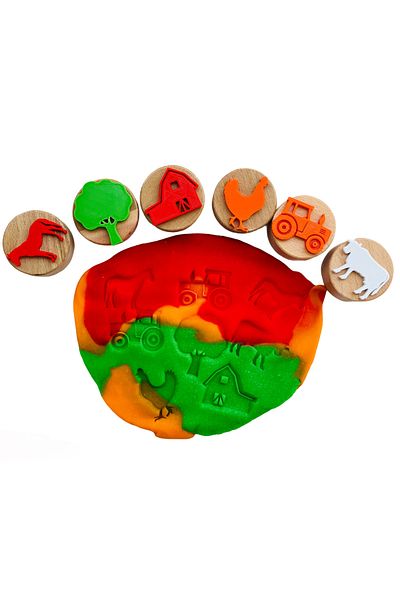 ChildGen Wooden Stamp Farm Set (6 Pieces Stamp)