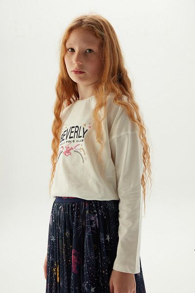 Beverly Hills Polo Club Bg Store Girls' Patterned Skirt 23Fw0Bhg303