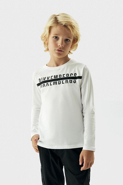 Bikkembergs Bg Store Tricou alb pentru băiat 23fw0bk1872