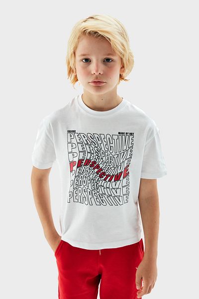 Nebbati Bg Store Boy's White T-Shirt 23Pfwnb3503
