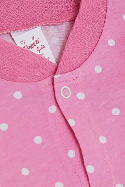 Breeze Girl Baby Romper Polka Dot Patterned 0-6 Months, Pink