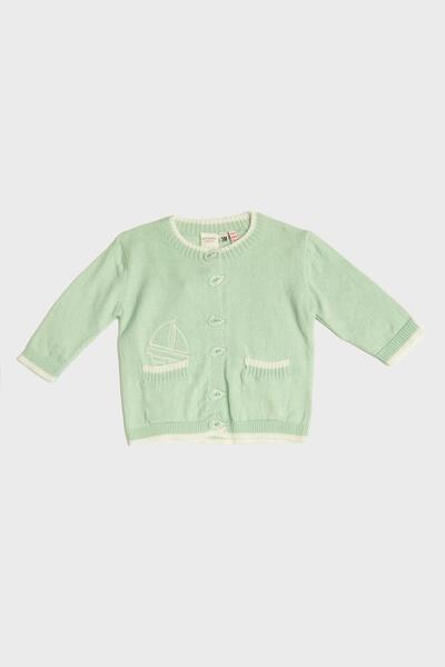 Layette BG Store Baby Boy Green Cardigan