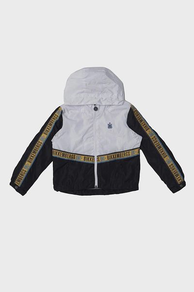 Bikkembergs Bg Store Boy's White Raincoat 23ss0bk1532