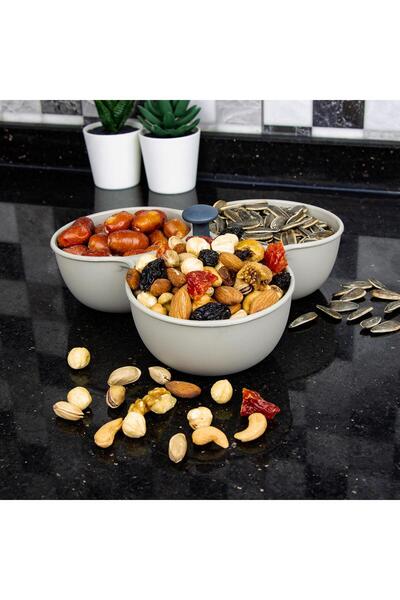 HeiN Practical Snack Bowl with 3 Compartments - Snack Bowl