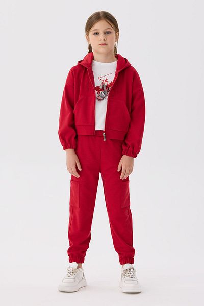 Beverly Hills Polo Club Bg Store Girl's Red Tracksuit Top