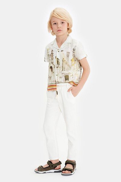 Nebbati Bg Store Boy Beige Trousers 23ss0nb3209