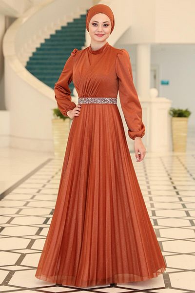 SUBU TASARIM Onion Shell Dila Evening Dress - Tbssn44