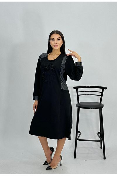 STELLETO Leather Detailed Embroidered Large Size Tunic