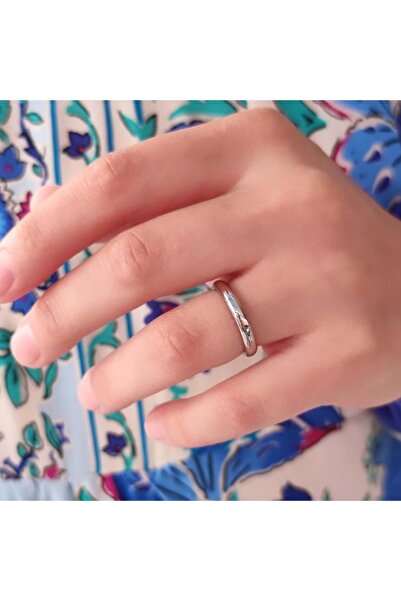 Güler Yüzlü Silver XUPING 3 MM DÜZ BOMBELİ ALYANS - BEYAZ - 8