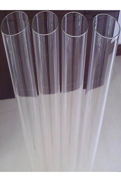 borosilikat cam Füze Roket Pelet Soba Cami 2.5 x100x1200 mm